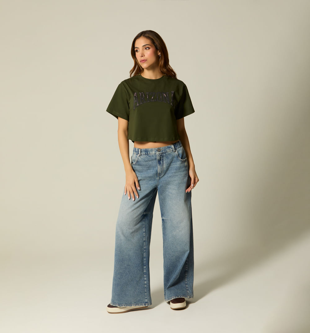 Jean palazo tiro alto con elastico